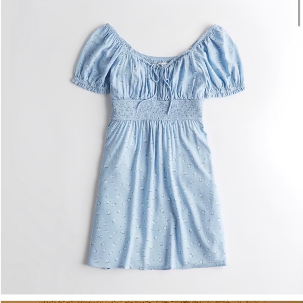 Hollister light blue floral print dress size XS
